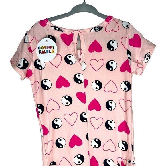 NEW Dot Dot Smile Pink Valentine Ying Yang Flapper Dress 5/6 - Picture 5 of 7